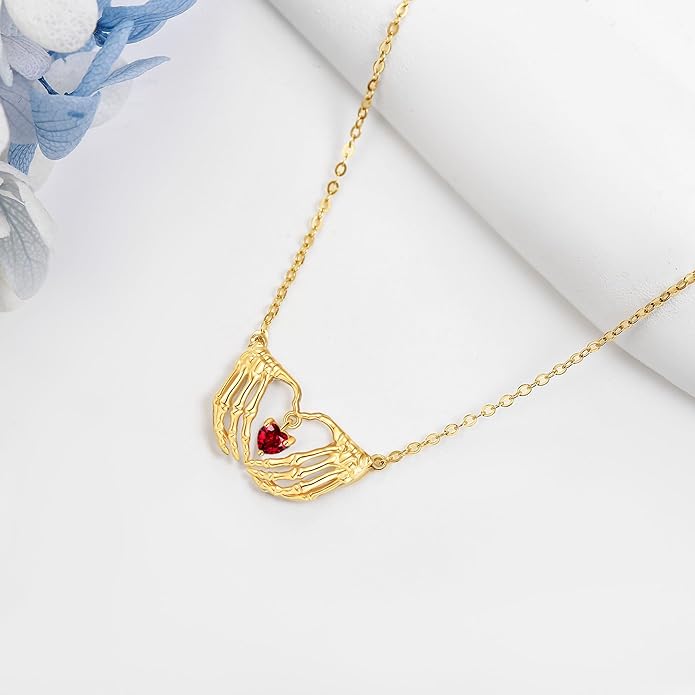 ELFRONT Mothers Day Gifts 14k Real Gold Dainty Necklace, Solid Gold Delicate Pendant For Women Mom Lover