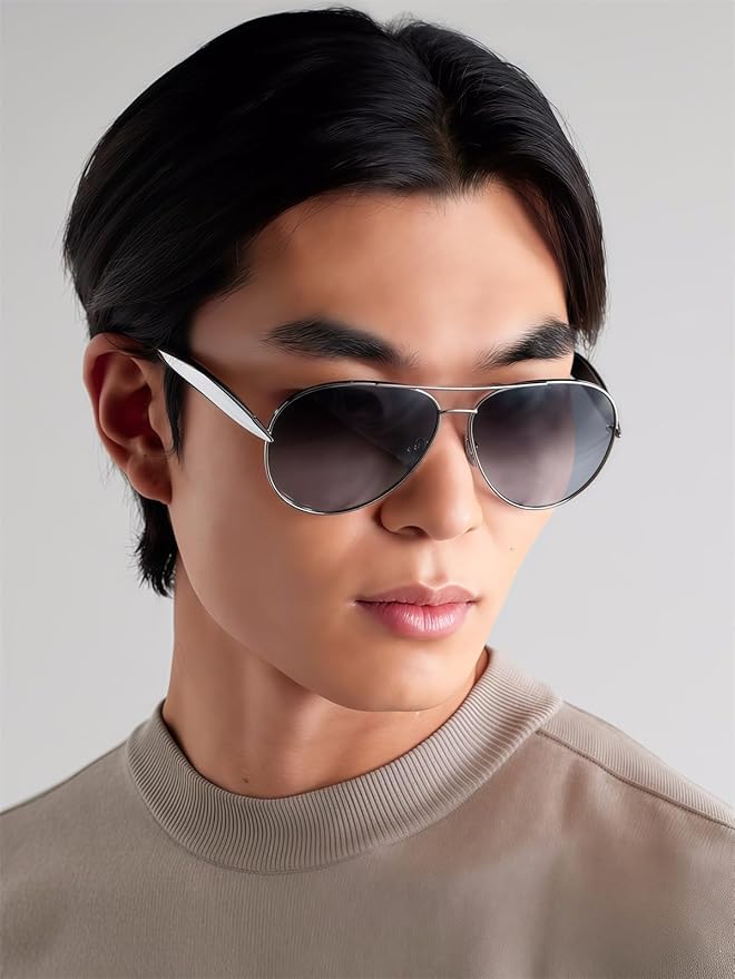 Retro Gold Aviator Sunglasses for Women Men, 2025 Metal Oversized 70s Aviators Sun Glasses