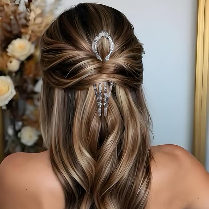 4Pcs French U Shaped Hair Pins - Hair Pin for Women - Elegant Women Hairs Accessories - French Hair Pins for Thick Hair