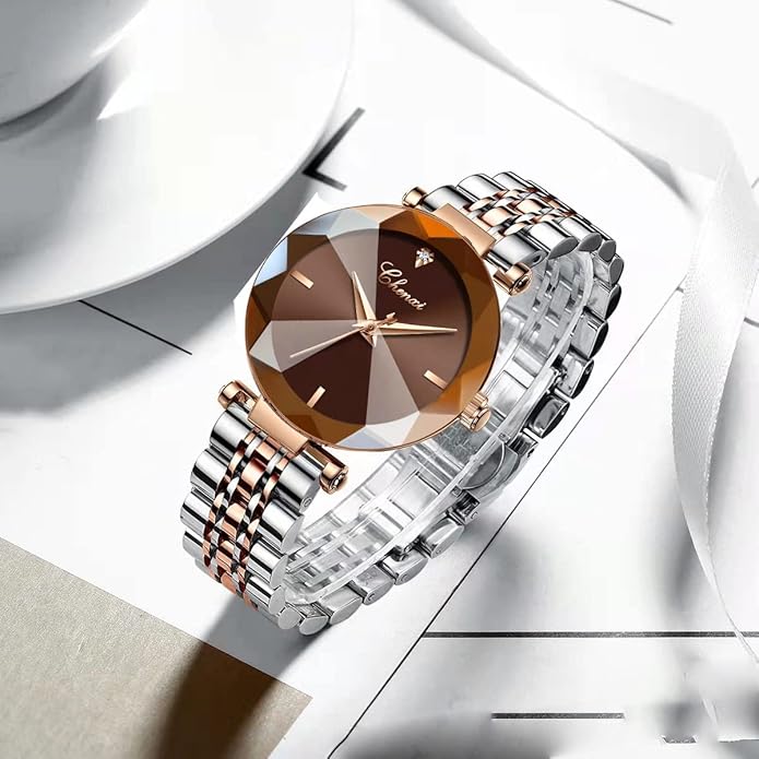Fashion Watches for Women Rose Gold Stainless Steel Mesh Band Watch Elegant Ladies Gifts Waterproof Wrist Watch