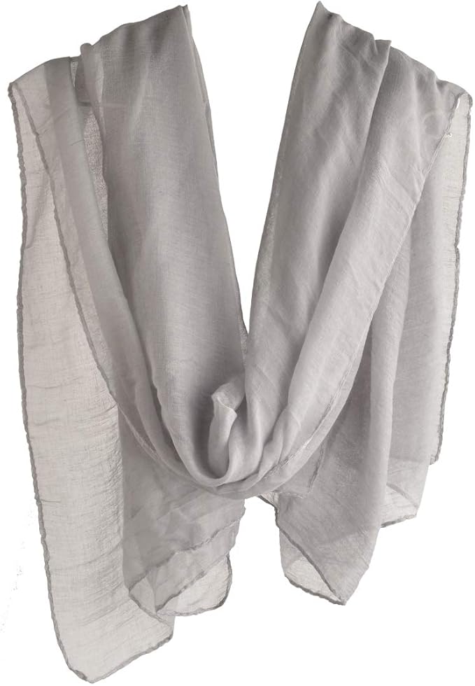 woogwin Women's Cotton Scarves Lady Light Soft Fashion Solid Scarf Wrap Shawl