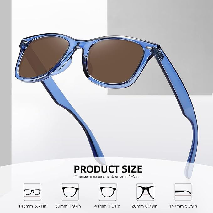 MEETSUN Polarized Sunglasses for Women Men Classic Retro Square Frame Driving Sun Glasses UV Protection