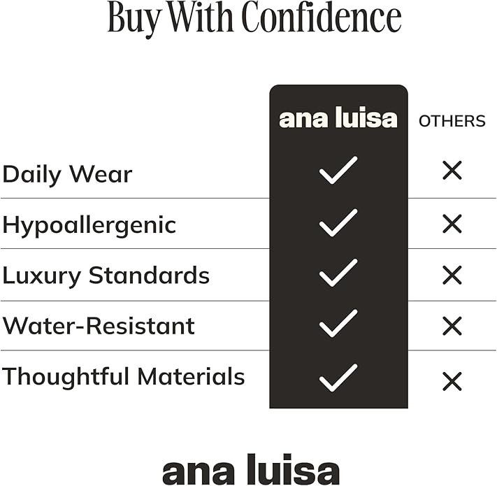 Ana Luisa Hoop Earrings for Women - 14K Gold Plated & Silver Rhodium Plated Assorted Earring Styles - Dainty, Small Gold Hoop Earrings - Hypoallergenic Tarnish-Free Jewelry - Gifts for Women