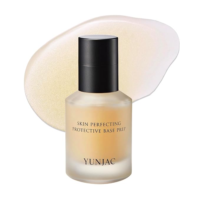 Base Prep Korean Primer (1.35 fl oz) – Silicone-Free Grip Makeup Base, Serum Texture for Radiant Skin, Long-Lasting Glow with Rice Ferment, Ceramide, Niacinamide, Squalane