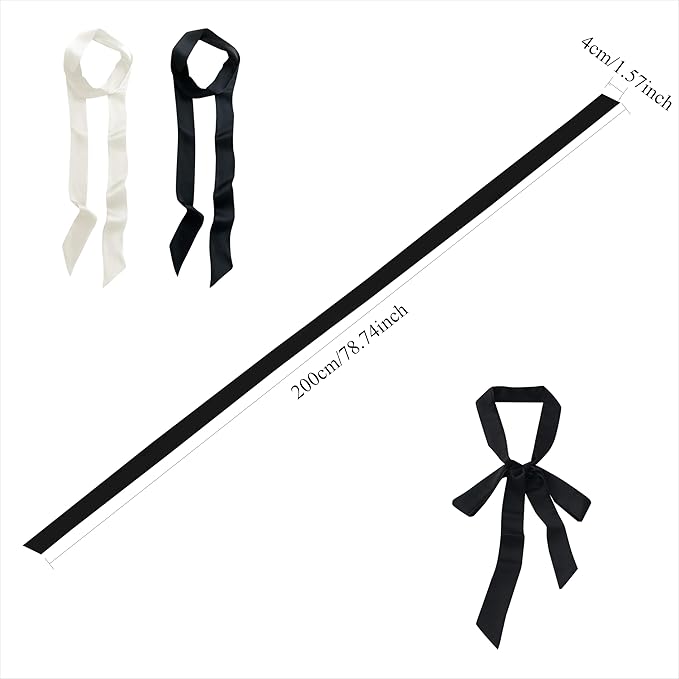 Purse Scarf for Women, Multifunctional Skinny Scarf for Bags Hair Neck Fashion Accessories