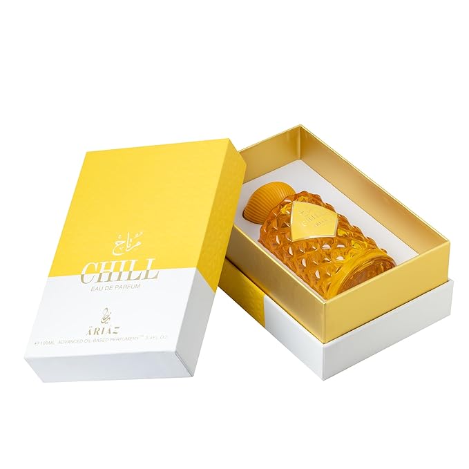 ARIAZ Chill Women Eau De Parfum 3.4 Oz - Fruity Floral Gourmand Perfume with Apple, Lemon, Freesia, Strawberry, Marshmallow, Vanilla, Raspberry & Musk - Sweet Everyday Fragrance