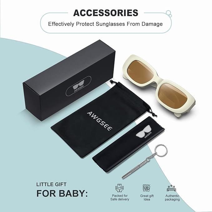 Retro Rectangle Kids Sunglasses 90’s Vintage Fashion Narrow Square Frame Glasses Shades for Girls Boys UV Protection