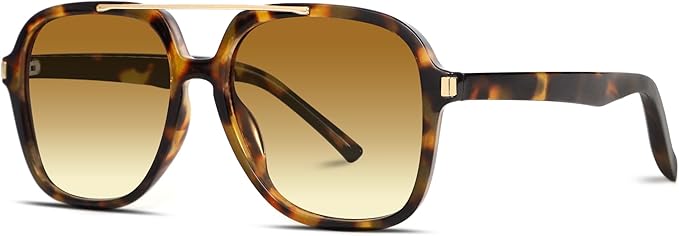 Retro Aviator Sunglasses for Women Men 2026 Square Top Bar Sun Glasses Sunnies 70s Lightweight Shades