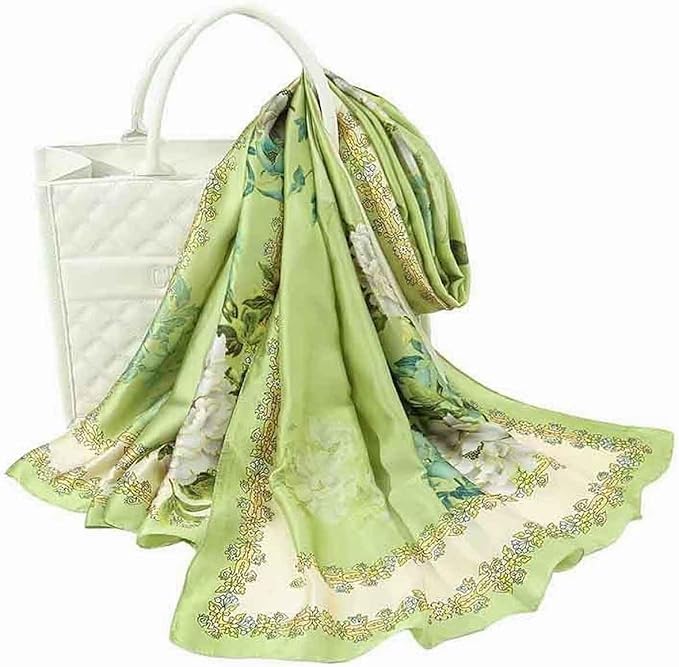 Pokeedioty Scarfs for Women Lightweight Head Scarf Fashion Scarves Elegant Floral Pattern Sunscreen Shawls and Wraps