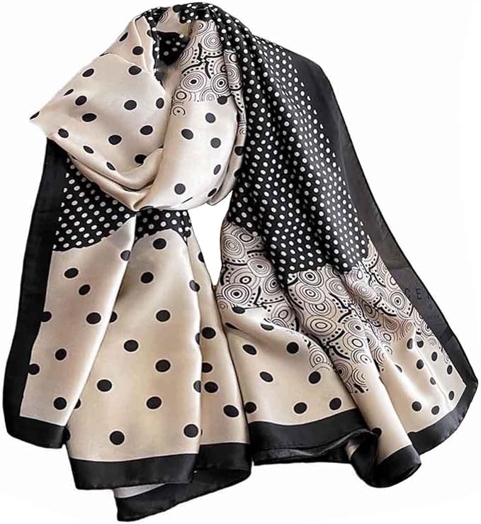 Pokeedioty Scarfs for Women Lightweight Head Scarf Fashion Scarves Elegant Floral Pattern Sunscreen Shawls and Wraps