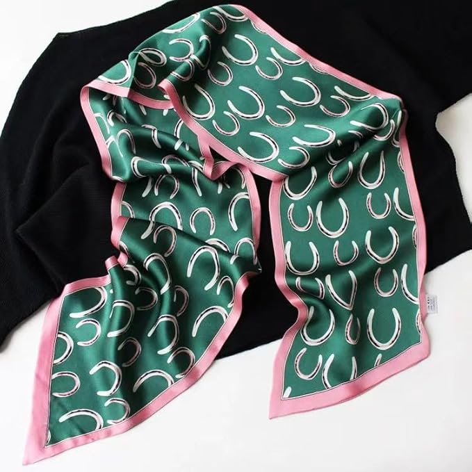 100% Mulberry Silk Ribbon Scarf for Hair Beach Head Wraps for Women Handbag accessories Necktie
