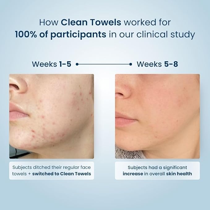 Clean Skin Club Clean Towels XL®, 100% USDA Biobased Face Towel, Disposable Face Towelette, Eczema Association Accepted, Makeup Remover Dry Wipes, Ultra Soft, 50 ct per pack, 2 Packs, 100 Ct Total