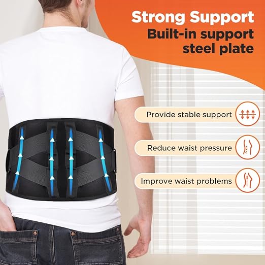 Cordless Heating Pad with Massager for Back Pain Relief, Rechargeable Red Light Therapy Belt, Lower Back Massager with 5 Heat 3 Vibration, Birthday Gifts for Dad Mom Men Women Grandpa Grandma