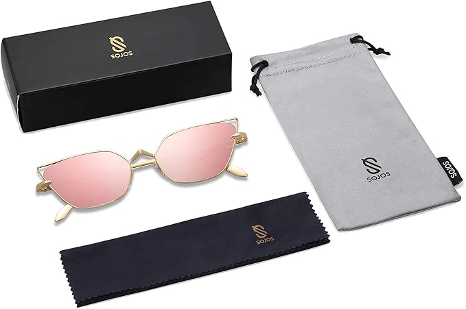 SOJOS Small Cateye Sunglasses Fashion Narrow Fun Designer Sun Glasses SJ1127A