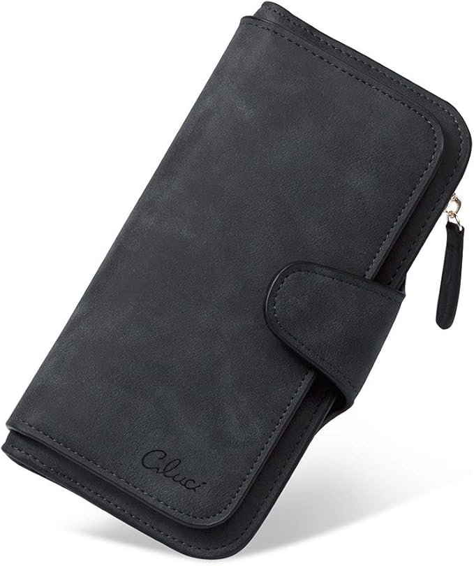 CLUCI Wallet For Women PU Leather RFID Blocking Womens Wallet Bifold Card Holder with ID Window Gifts for Women Birthday | RFID Blocking, Designer, Trifold, Card Holder, ID Window