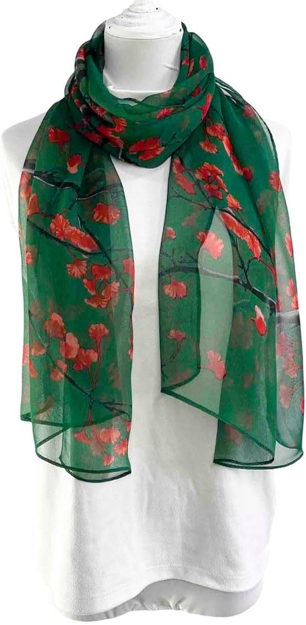 Xyueanlo Scarfs for Women Lightweight Fashion Floral Printed Scarves Neck Scarf Sunscreen Wraps Shawls