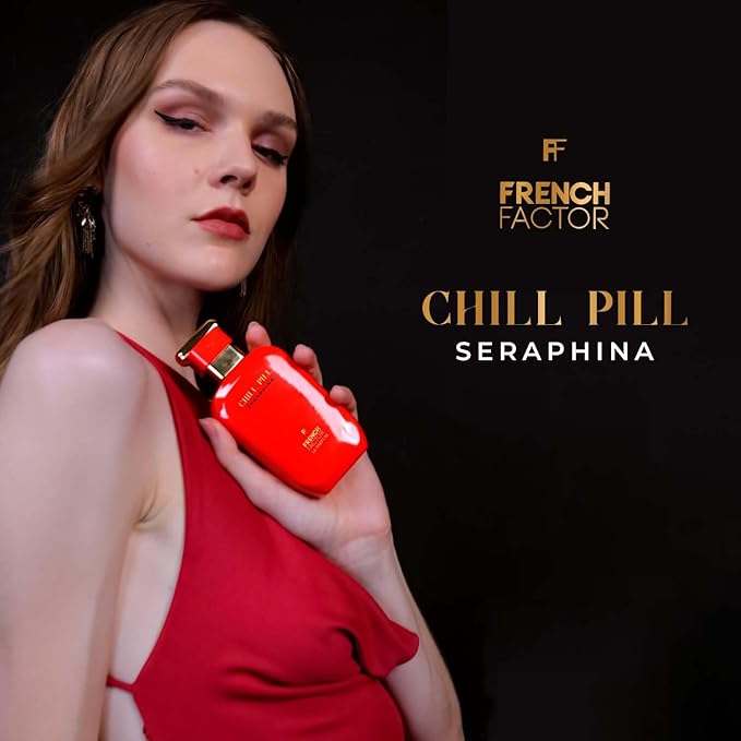 French Factor Chillpill Seraphina Women’s Perfume – Premium Long-Lasting Eau de Parfum, 100ml (3.3 fl oz) – Elegant Floral Fruity Fragrance for All-Day Wear