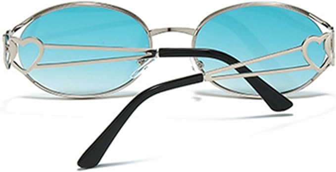 bullabulling Y2k Sunglasses For Women Men Round Vintage glasses Fashion Heart Metal Sunglass Round Retro Eyewear