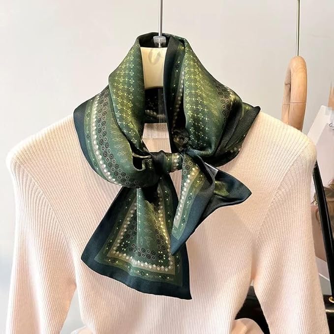 100% Mulberry Silk Ribbon Scarf for Hair Beach Head Wraps for Women Handbag accessories Necktie