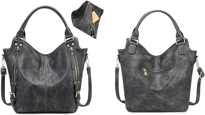 Women Tote Bag Handbags PU Leather Fashion Hobo Shoulder Bags with Adjustable Shoulder Strap