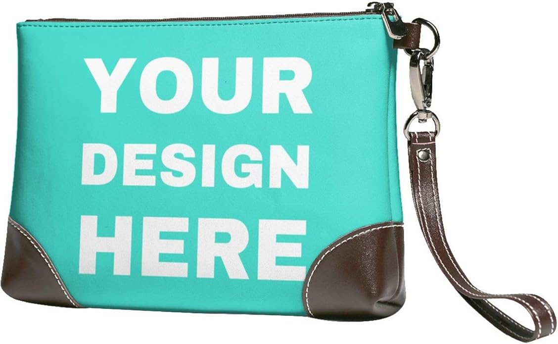 Custom Leather Wristlet Personalized Wallets For Women Men Wristlet Handbags Customized Clutch Purses For Women