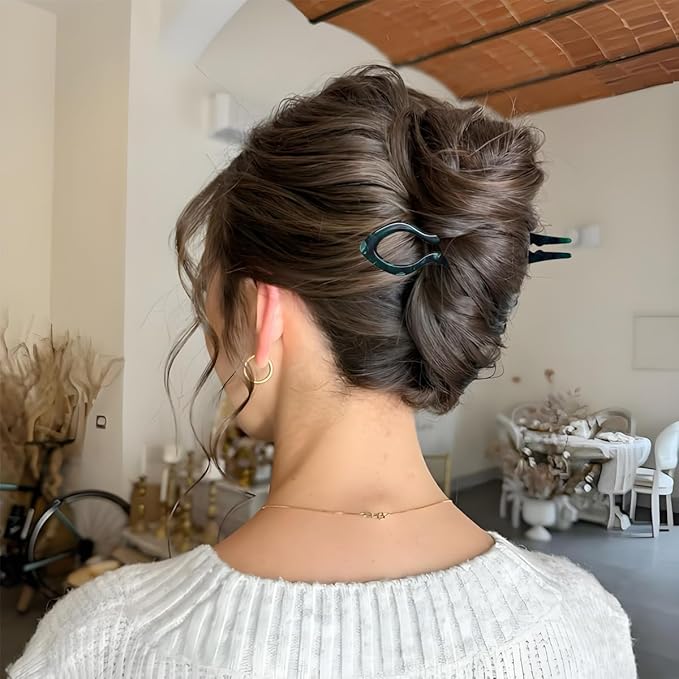 4Pcs Hair Pins for Women - French U Shaped Hair Pins - French Hair Pin - Elegant Women Hair Accessories for Thick Hair