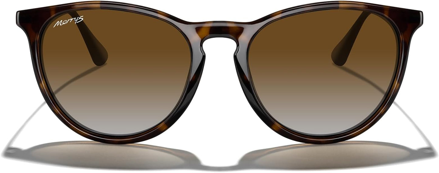 MERRY'S Vintage Polarized Sunglasses for Women Men Retro Round Mirrored Lens Sun glasses UV400