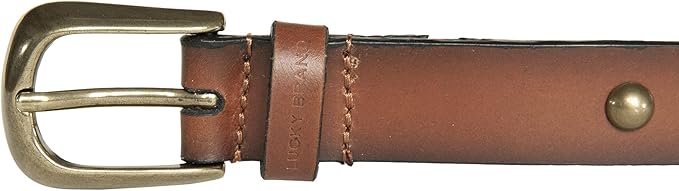 Lucky Brand womens Studded Leather Belt | Stylish | Classic | Modern | Jeans | Pants | Skirt | Dress