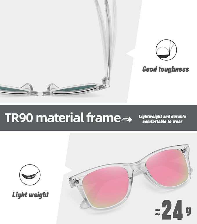 MEETSUN Polarized Sunglasses for Women Men Classic Retro Square Frame Driving Sun Glasses UV Protection