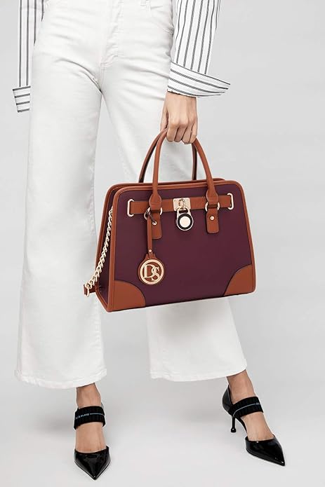 Dasein Women Handbags Top Handle Satchel Purse Shoulder Bag Hobo Bag Work Bag Set 2pcs
