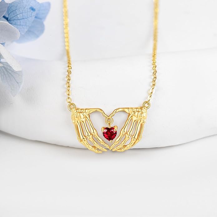 ELFRONT Mothers Day Gifts 14k Real Gold Dainty Necklace, Solid Gold Delicate Pendant For Women Mom Lover