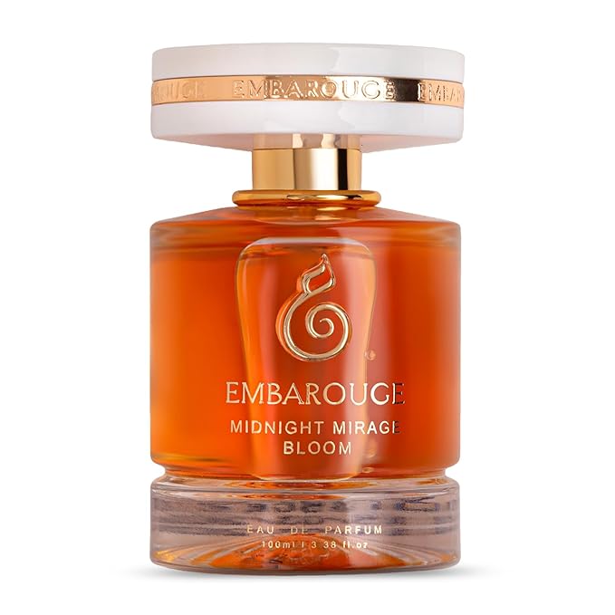 EMBAROUGE MIDNIGHT MIRAGE BLOOM Women's Fragrance | Perfume for Women | Chypre Top note | 100 ml pack | 3.4 Fl. Oz. | Amber and Fougere fragrance | Gift for Women | Eau de Parfum EDP