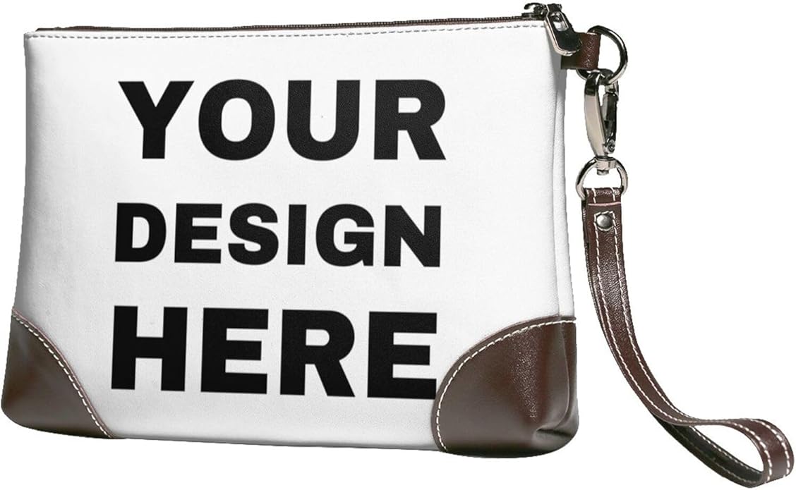 Custom Leather Wristlet Personalized Wallets For Women Men Wristlet Handbags Customized Clutch Purses For Women
