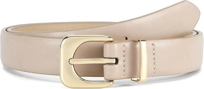 Earnda Belts for Women Faux Leather Waist Belt with Gold/Silver Buckle Casual Jeans Pants Dresses