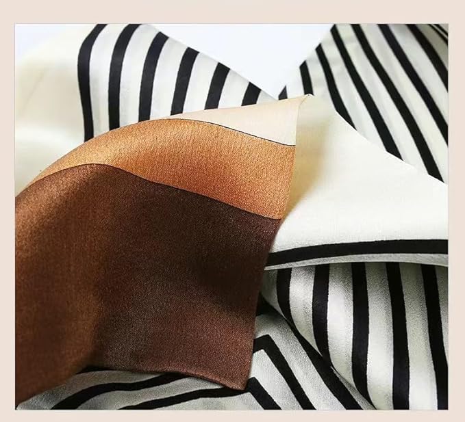 100% Mulberry Silk Ribbon Scarf for Hair Beach Head Wraps for Women Handbag accessories Necktie
