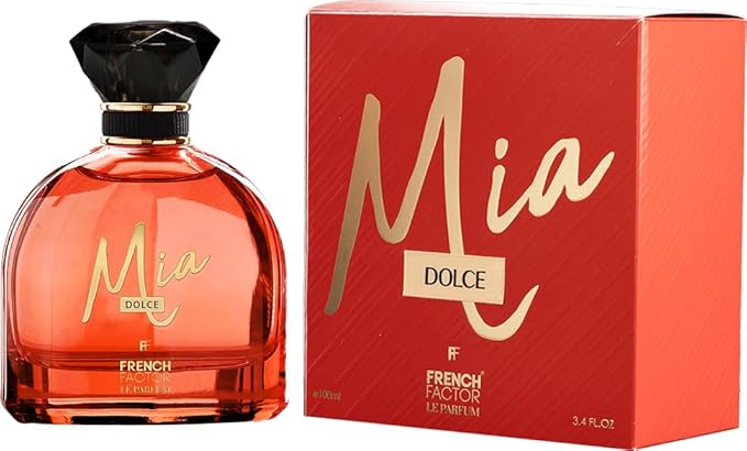 French Factor Mia Dolce Women’s Perfume – Premium Long-Lasting Eau de Parfum, 100ml (3.3 fl. oz) – Elegant All-Day Fragrance