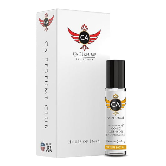 CA Perfume Impression of Iconic Aldehydes Eau Premiere for Women Eau De Parfum Floral Aldehyde Scent Long Lasting Perfumes for Women Travel Size TSA Ready for Day and Night Wear 0.33 Fl Oz 10ml