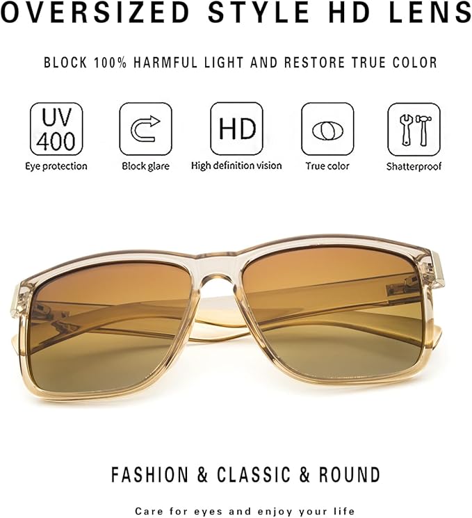 ANDOILT Sport Polarized Square Sunglasses