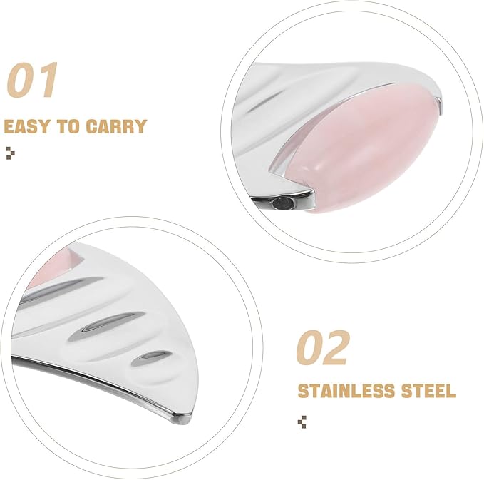 Face Gua Sha Massage Roller: Stainless Steel Facial Massager Scraping Board for Women Skincare - Facial Roller Gua Sha for Lifting/Shaping Spa/Home