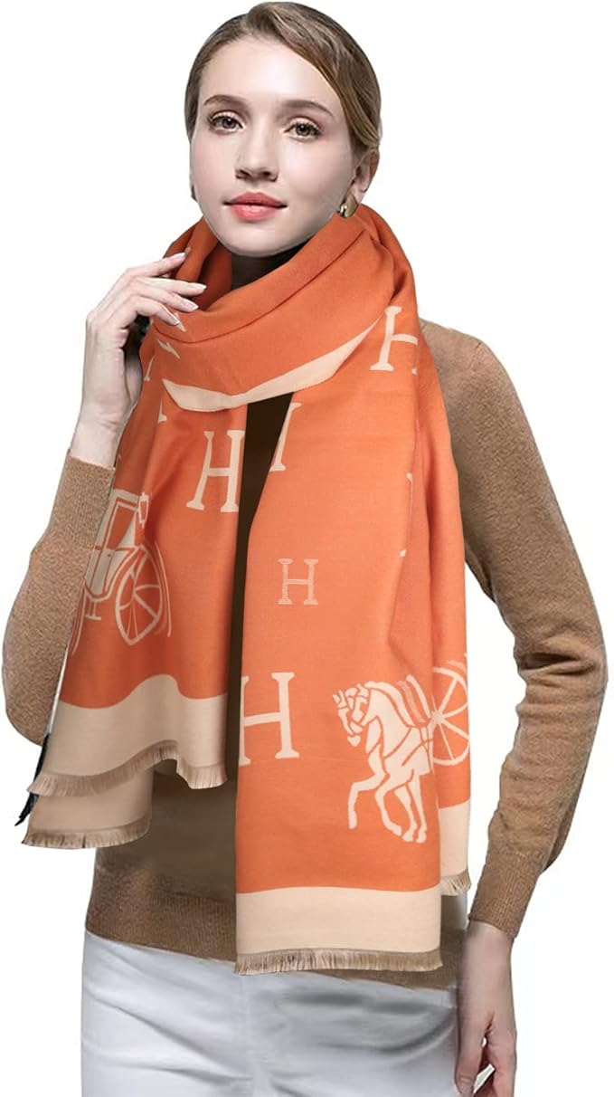 EXTREE Scarfs for Women Pashmina Silky Shawl Wrap for Evening Dressing Blanket Open Front Poncho Cape