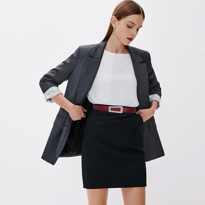Relang Women's Belts with Gold Buckle, Fashion Waist Band, Elegant Ladies' Belt, Gift for Women