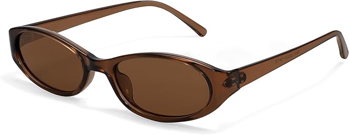Retro Oval Sunglasses for Women 2026 90s Small Chic Cat Eye Sun Glasses Sunnies Lightweight Shades
