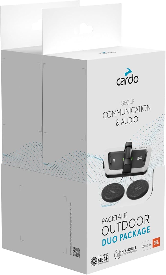 Cardo Packtalk Outdoor Helmet Communication System for Skiing, Snowboarding, Mountain Biking, Cycling and Other Outdoor Activities
