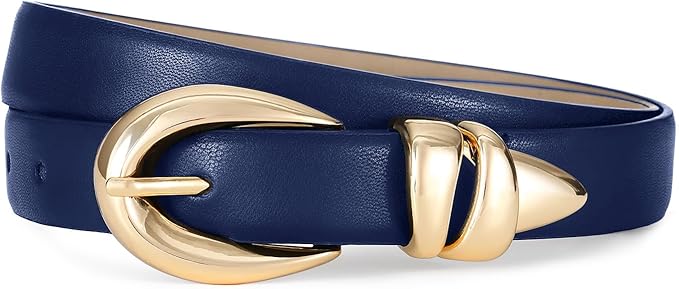 Fashion Waist Belt with Gold Buckle Women's Belts for Jeans Stylish Leather Belts for Women