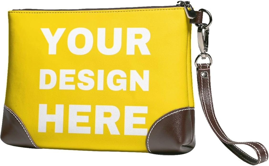 Custom Leather Wristlet Personalized Wallets For Women Men Wristlet Handbags Customized Clutch Purses For Women