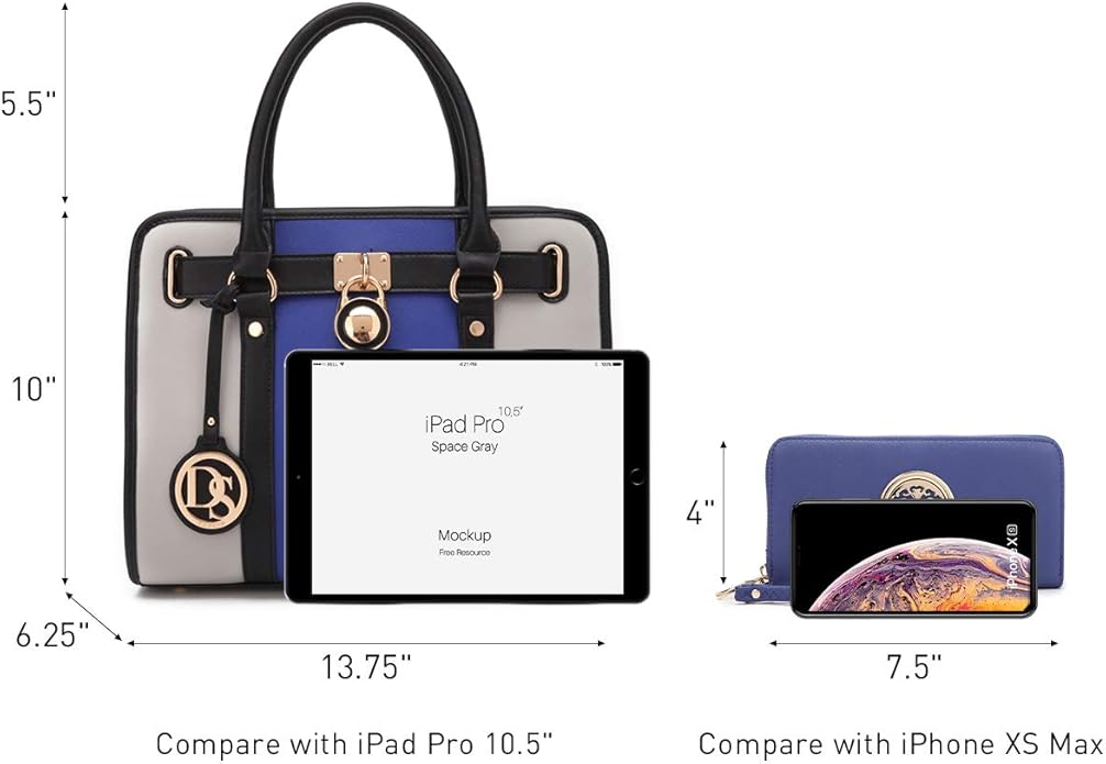 Dasein Handbags Purses Set for Women Top Handle Satchel Shoulder Bags Large Work Tote Bag with Matching Wallet