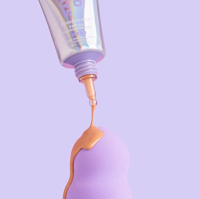 Naked Sundays BeautyScreen™ SPF 50 Peptide Foundation Tint – Tinted Sunscreen & Skincare Makeup with Zinc Oxide, Niacinamide – Lightweight Natural Coverage, 6 Tan Caramel, 1.01 oz