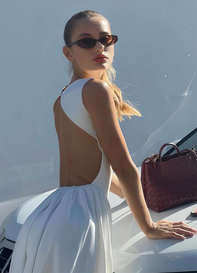 Retro Oval Sunglasses for Women 2026 90s Small Chic Cat Eye Sun Glasses Sunnies Lightweight Shades
