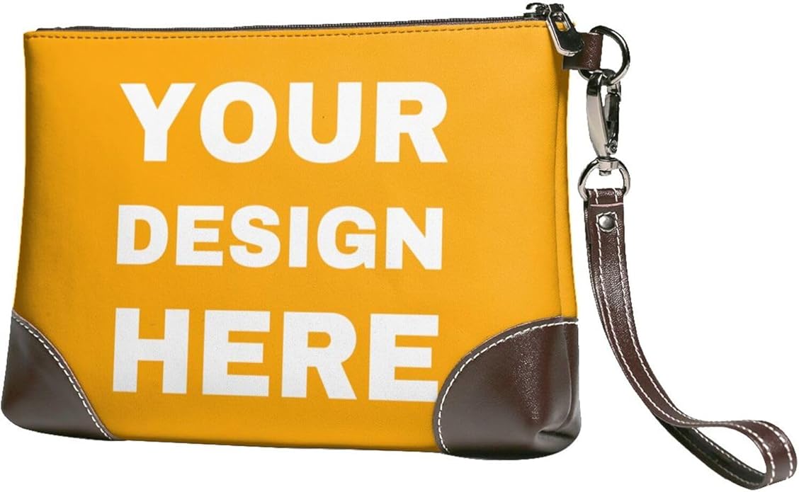 Custom Leather Wristlet Personalized Wallets For Women Men Wristlet Handbags Customized Clutch Purses For Women