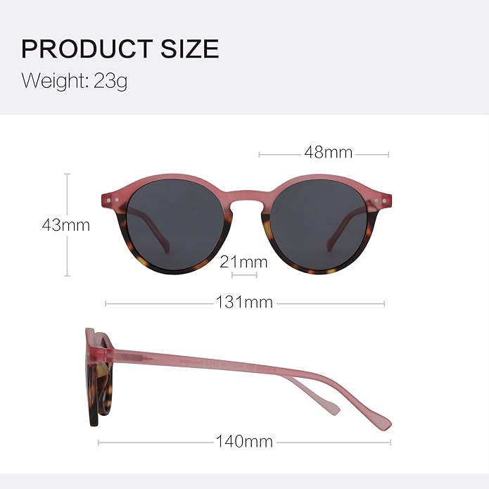 ZENOTTIC Polarized Round Sunglasses, Stylish Sunglasses for Men and Women Retro Classic, Multi-Style Selection